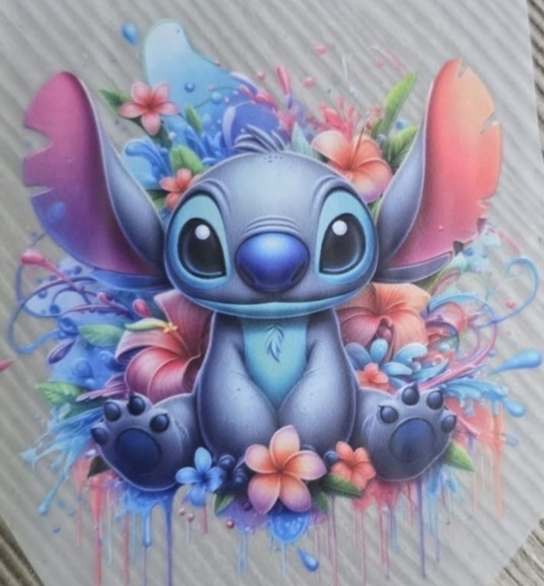 Bügelbild Stitch 15x15cm Lieferung Ende Juni 