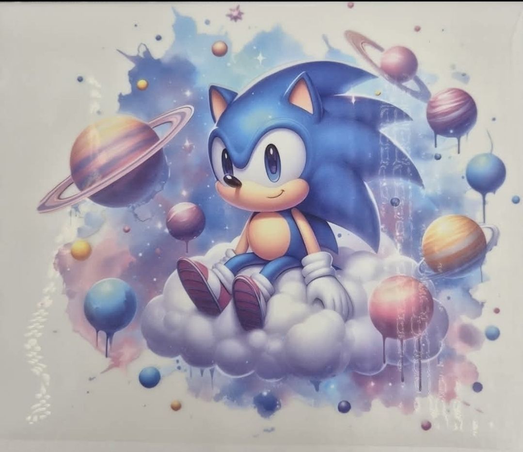 Bügelbild Sonic 15x15cm Lieferung Ende Juni 