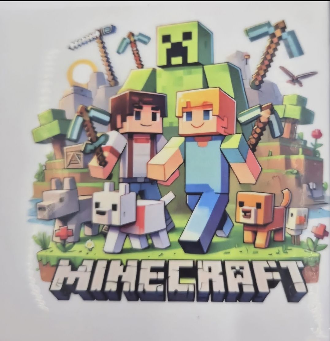 Bügelbild Minecraft 10x10cm Lieferung Ende Juni 