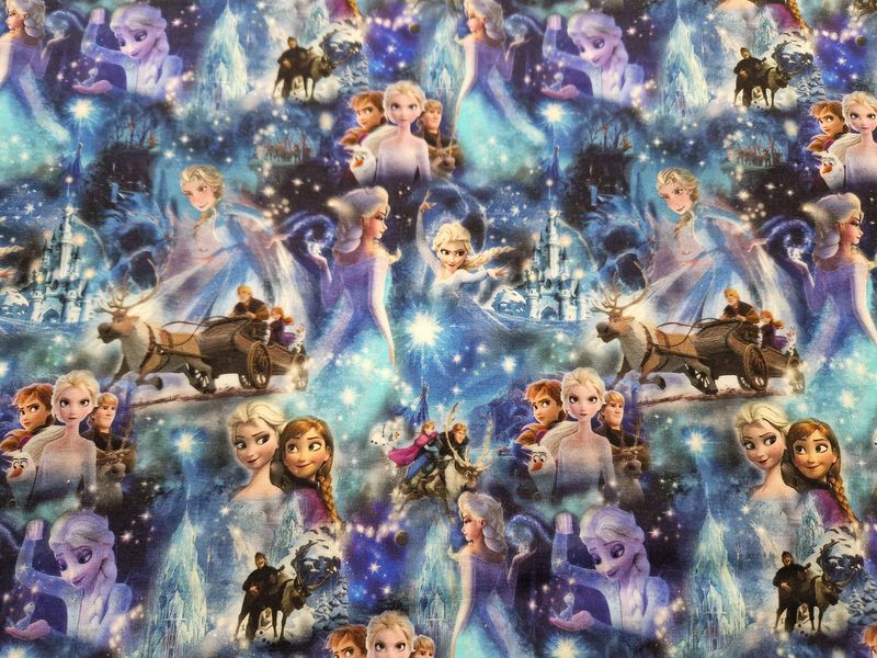 Sommersweat Elsa blau 50cm x 180cm breit 