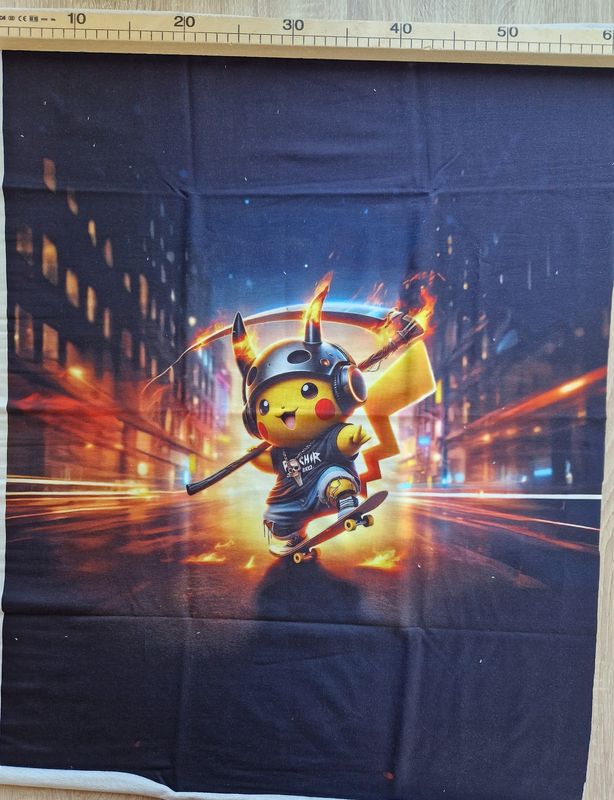 Sommersweat Pokemon Pikatschu Panele 60x80cm Sommersweat Pokemon Pikatschu Panele 60x80cm