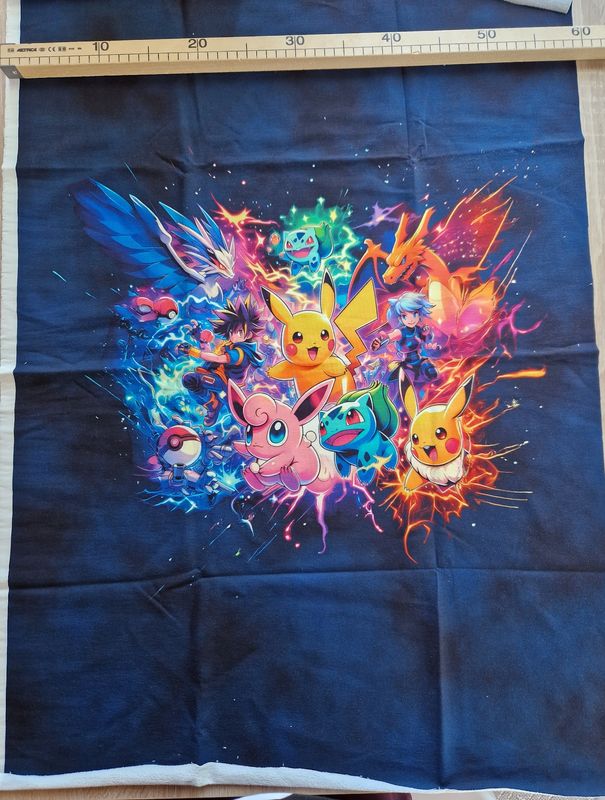 Sommersweat Pokemon dunkelblau Panele 60x80cm Sommersweat Pokemon dunkelblau Panele 60x80cm