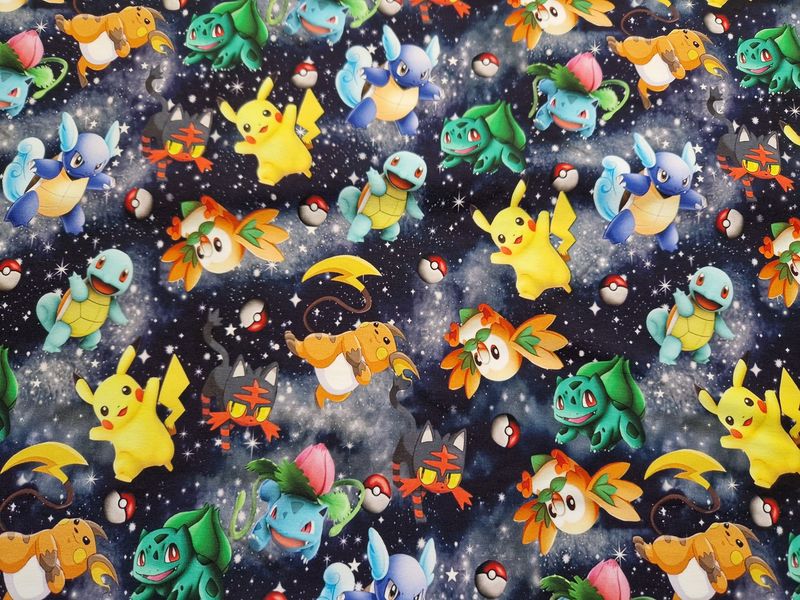 Sommersweat Pokemon 50cm x 180cm breit 
