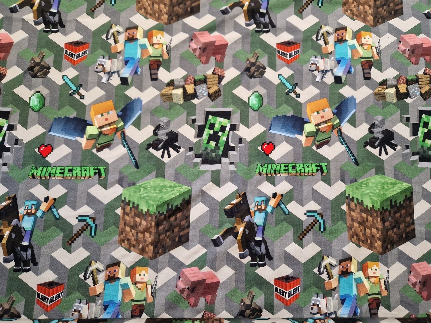 Sommersweat Minecraft 89cm x 180cm breit