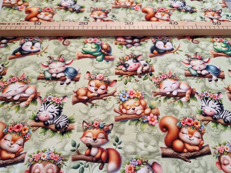 Sommersweat Waldtiere 90cm x 110cm breit Sommersweat Waldtiere 90cm x 110cm breit