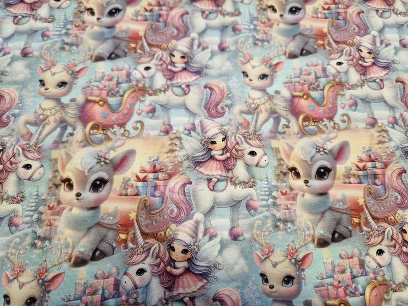 Sommersweat Einhorn 50cm x 180cm breit 