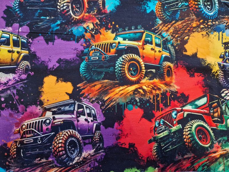 Sommersweat Jeeps 40x180cm breit Sommersweat Jeeps 40x180cm breit