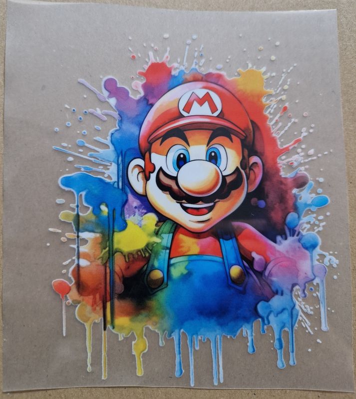 Bügelbild Mario 15x15cm 