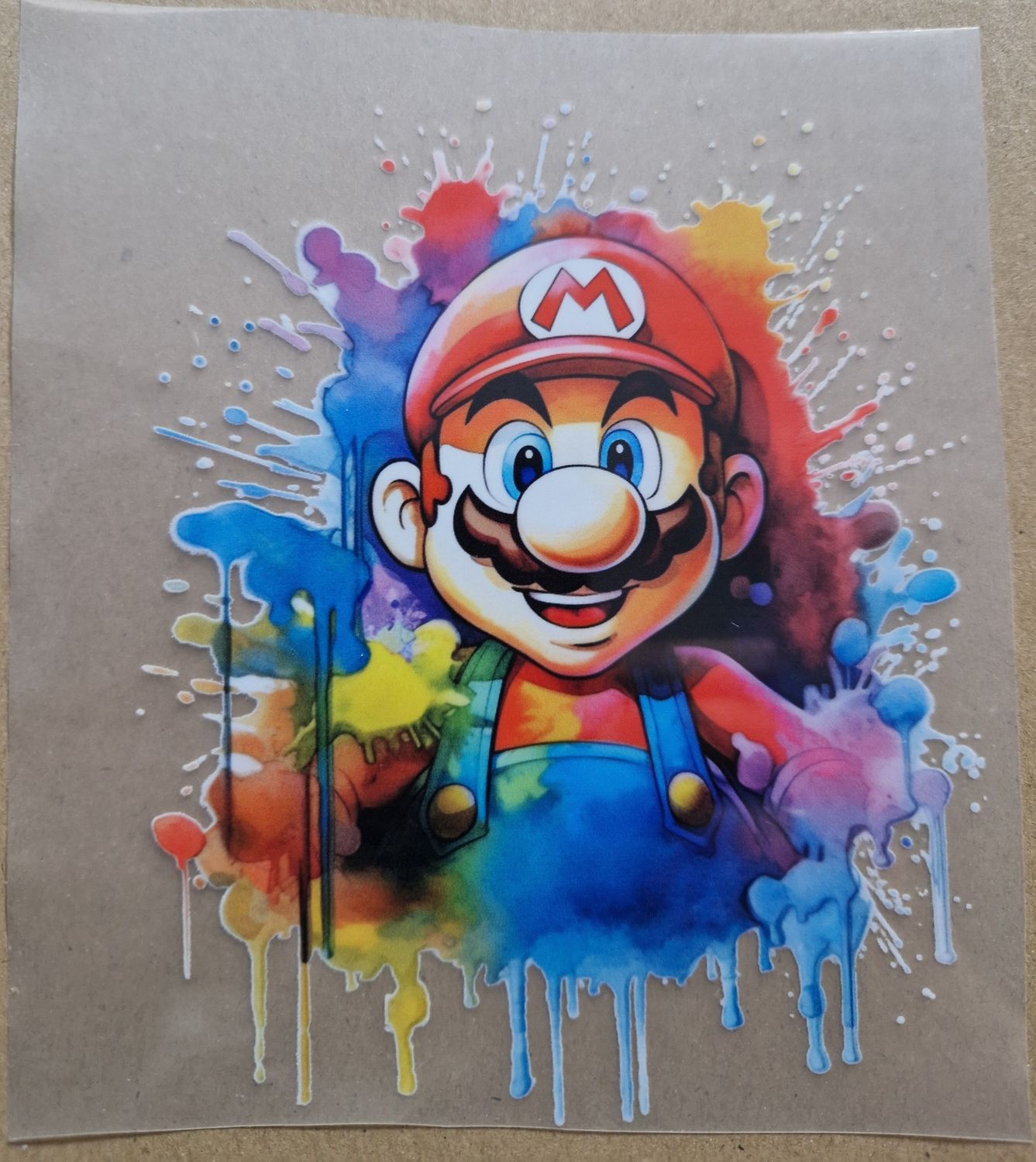 Bügelbild Mario 15x15cm 