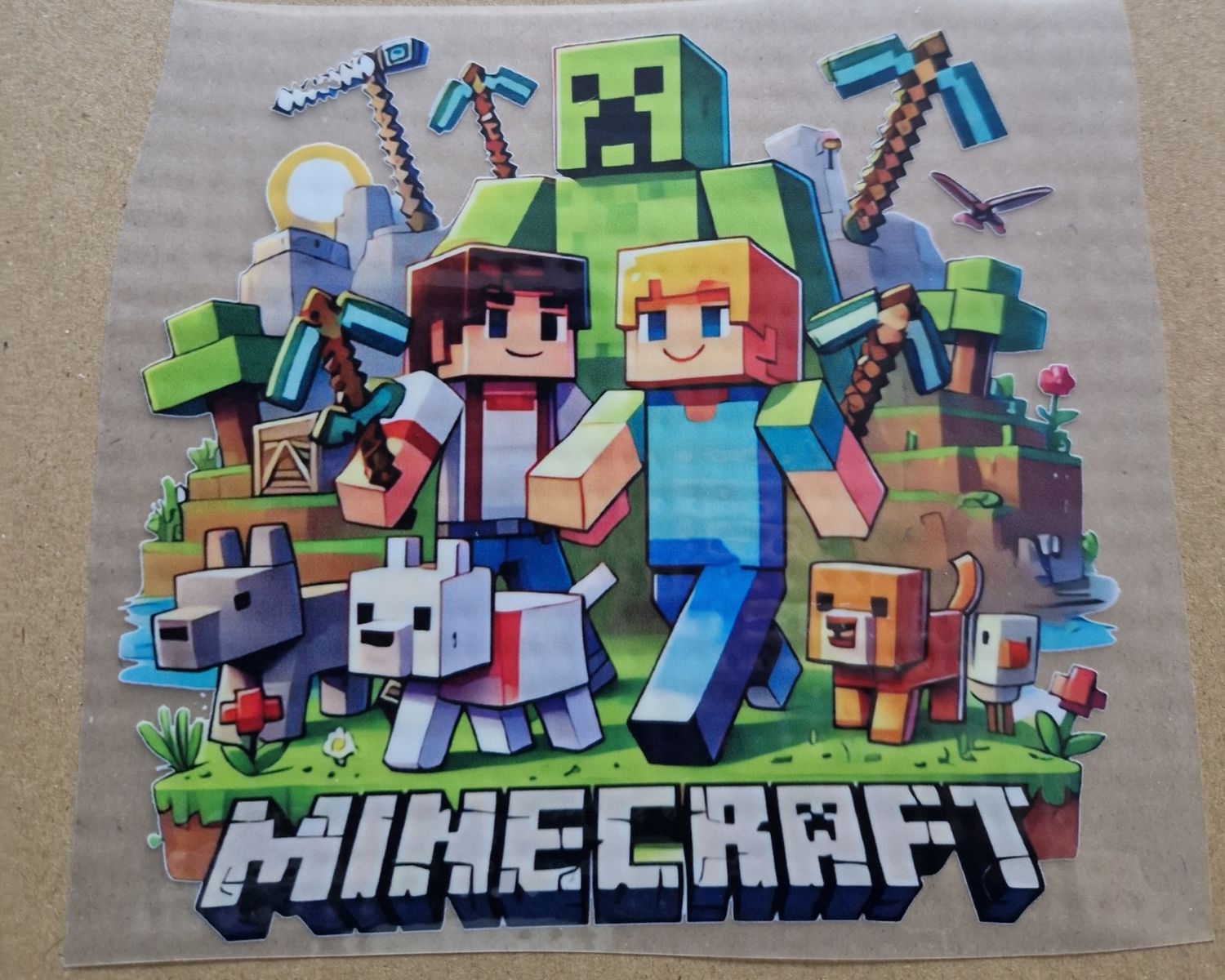 Bügelbild Minecraft 15x15cm 