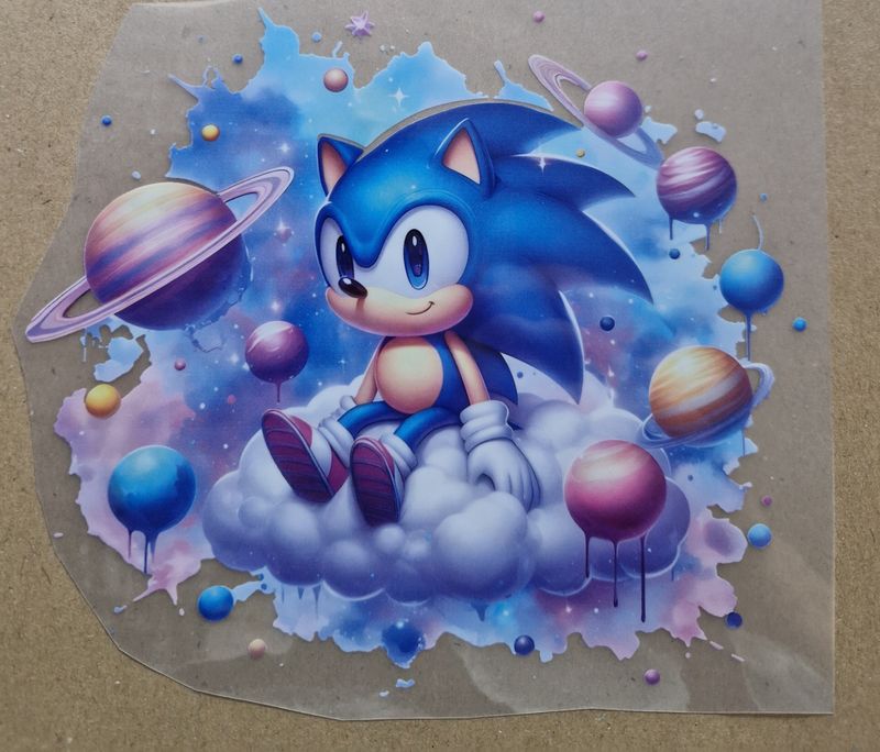 Bügelbild Sonic 15x15cm