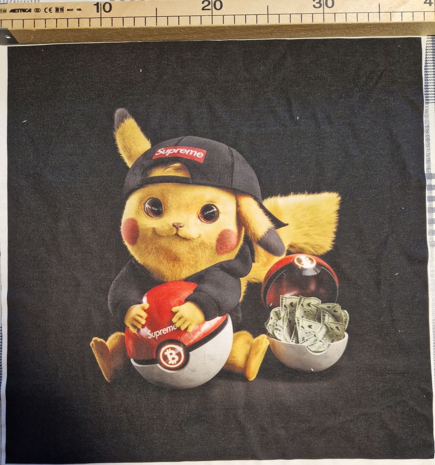 Sommersweat Pokemon Pikatschu 40cm x 40cm breit