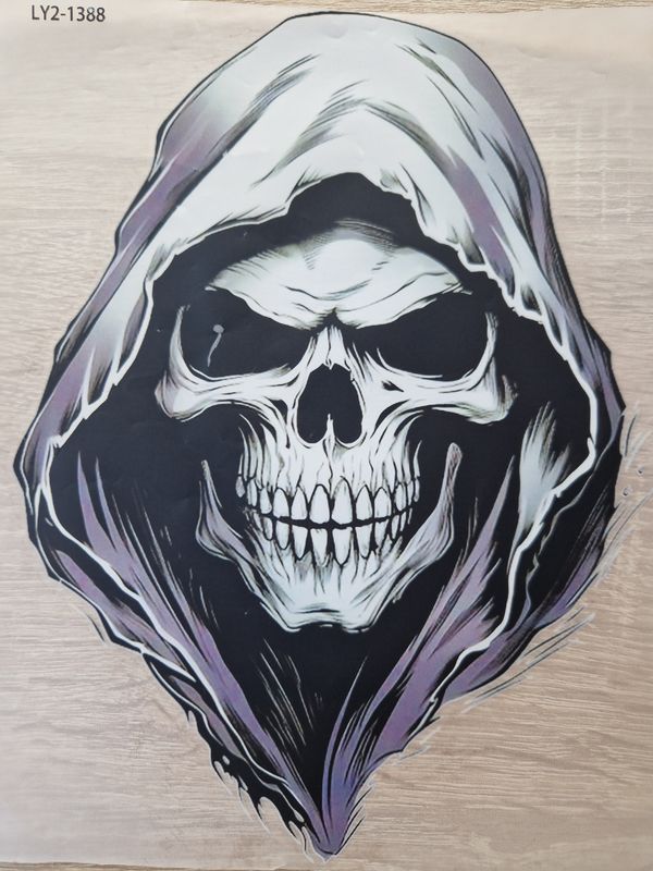 Bügelbild Skulls Totenkopf ca 26cm hoch x 20cm breit Bügelbild Skulls Totenkopf ca 26cm hoch x 20cm breit