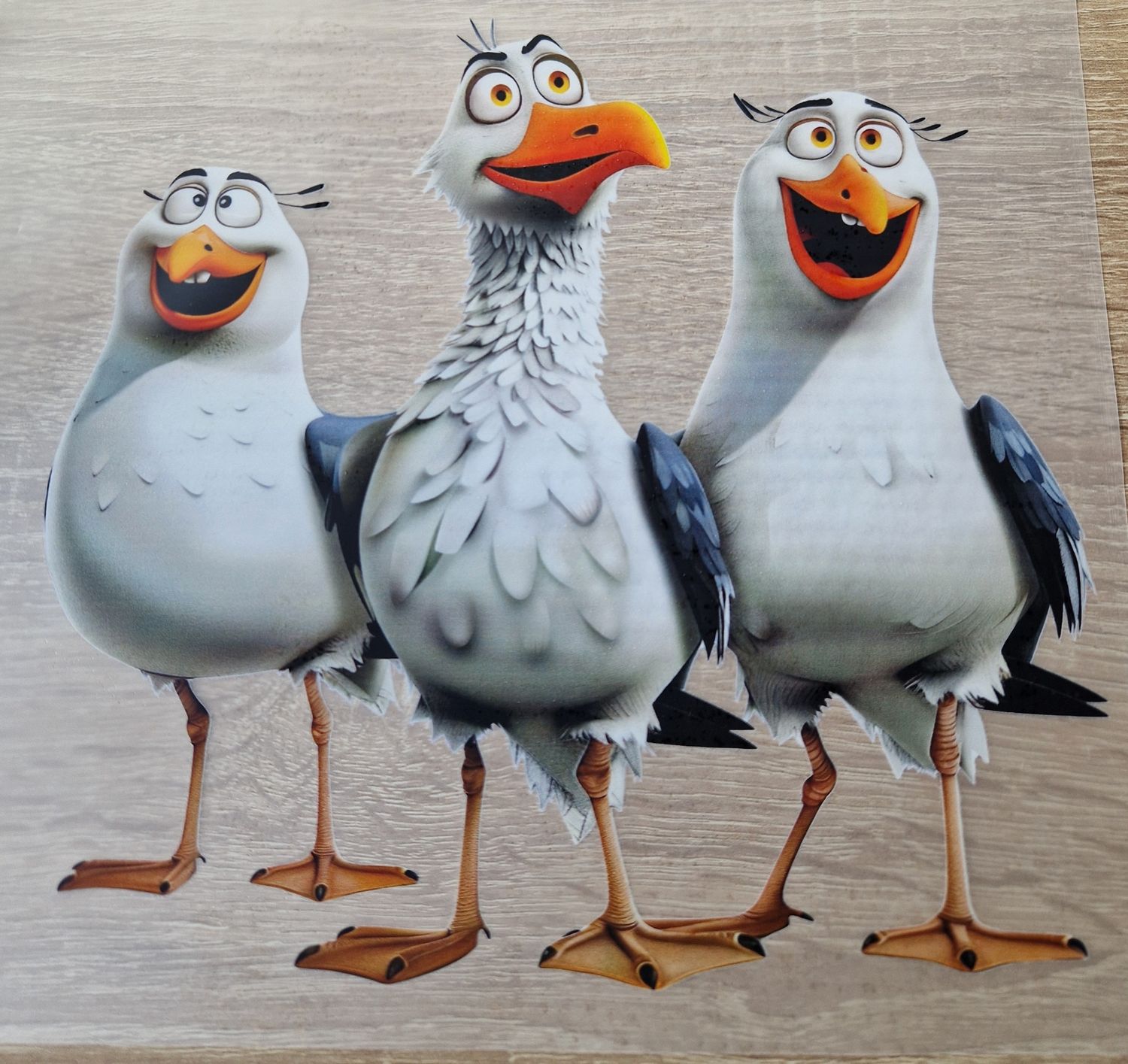 Bügelbild Möwen Nr.2 21cm hoch x 23cm breit 