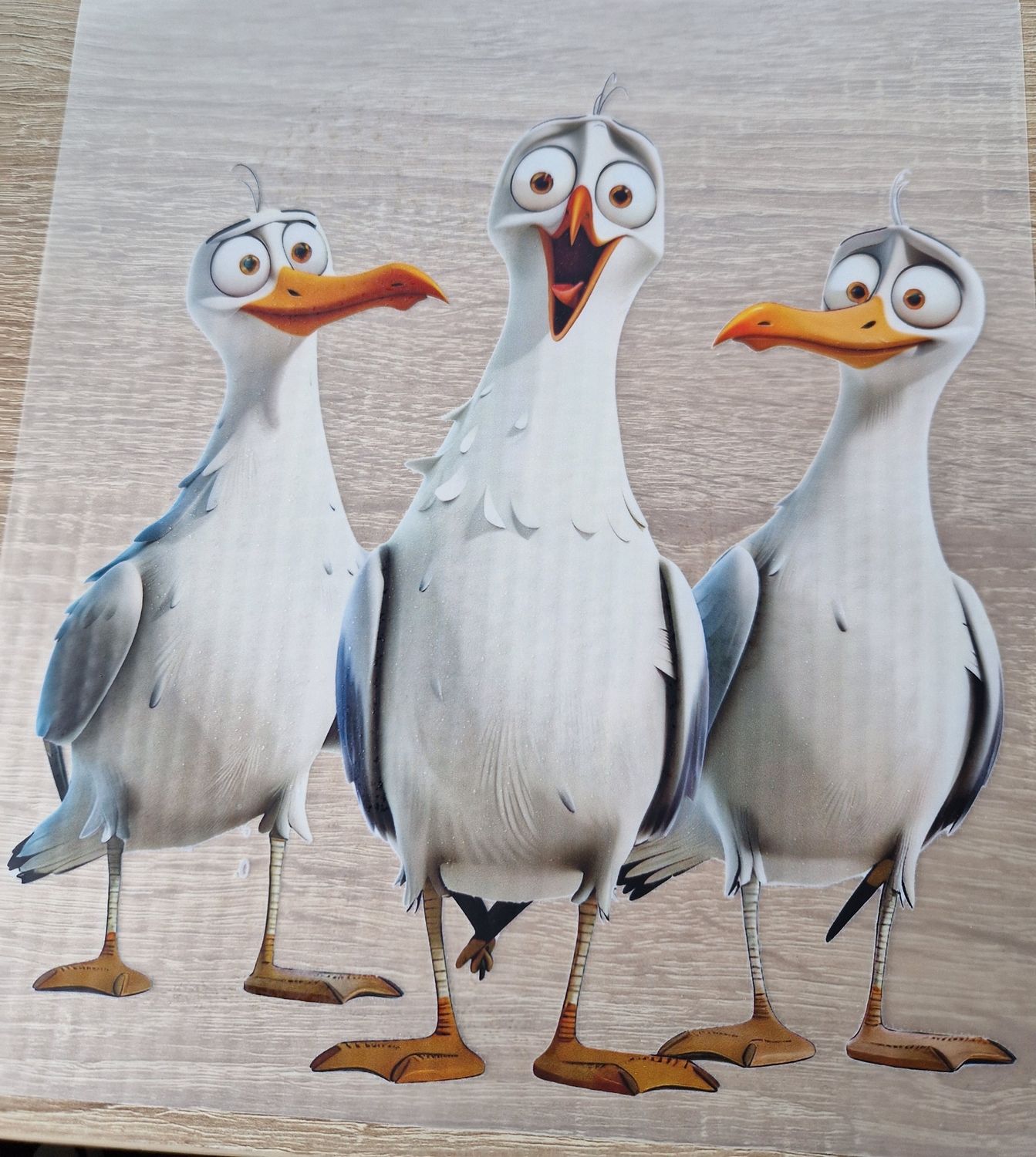 Bügelbild Möwen Nr.3 23cm hoch x 22cm breit 