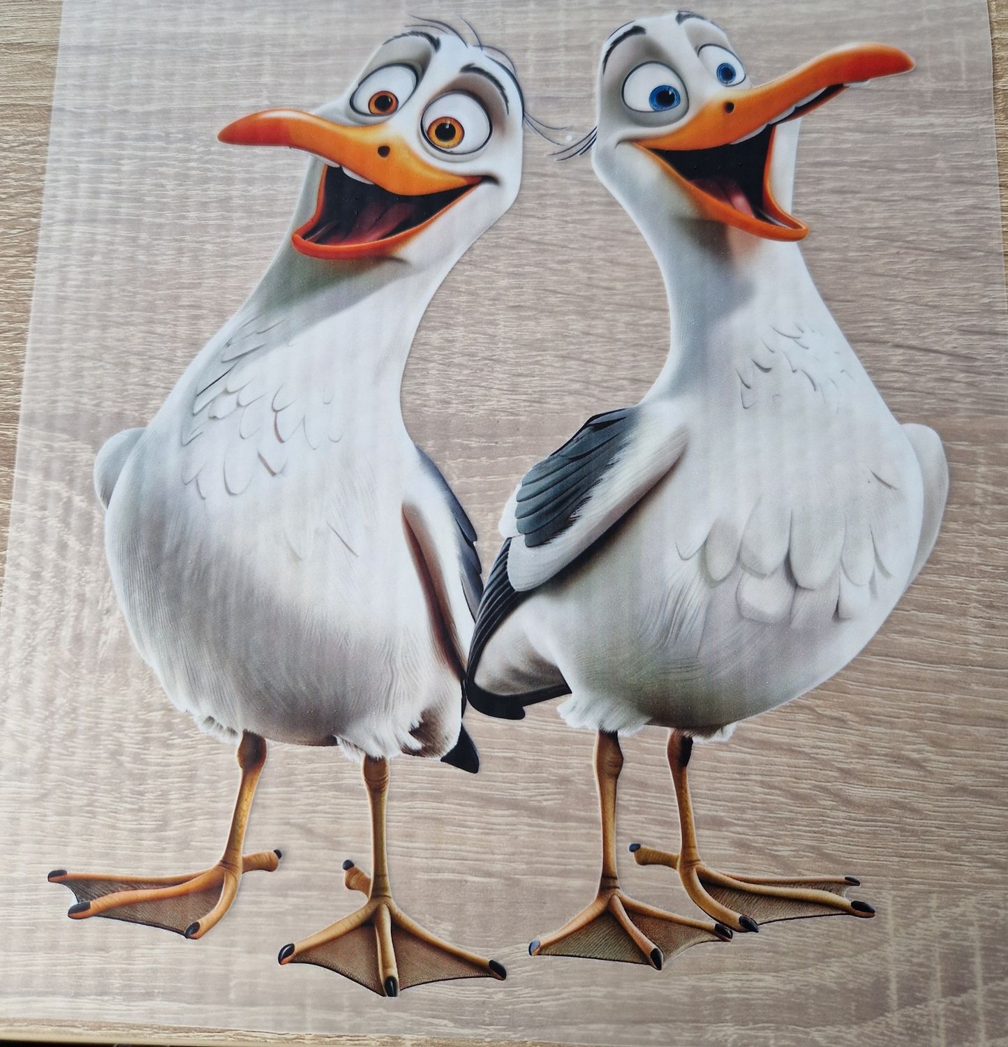 Bügelbild Möwen Nr.6 23cm hoch x 20cm breit 