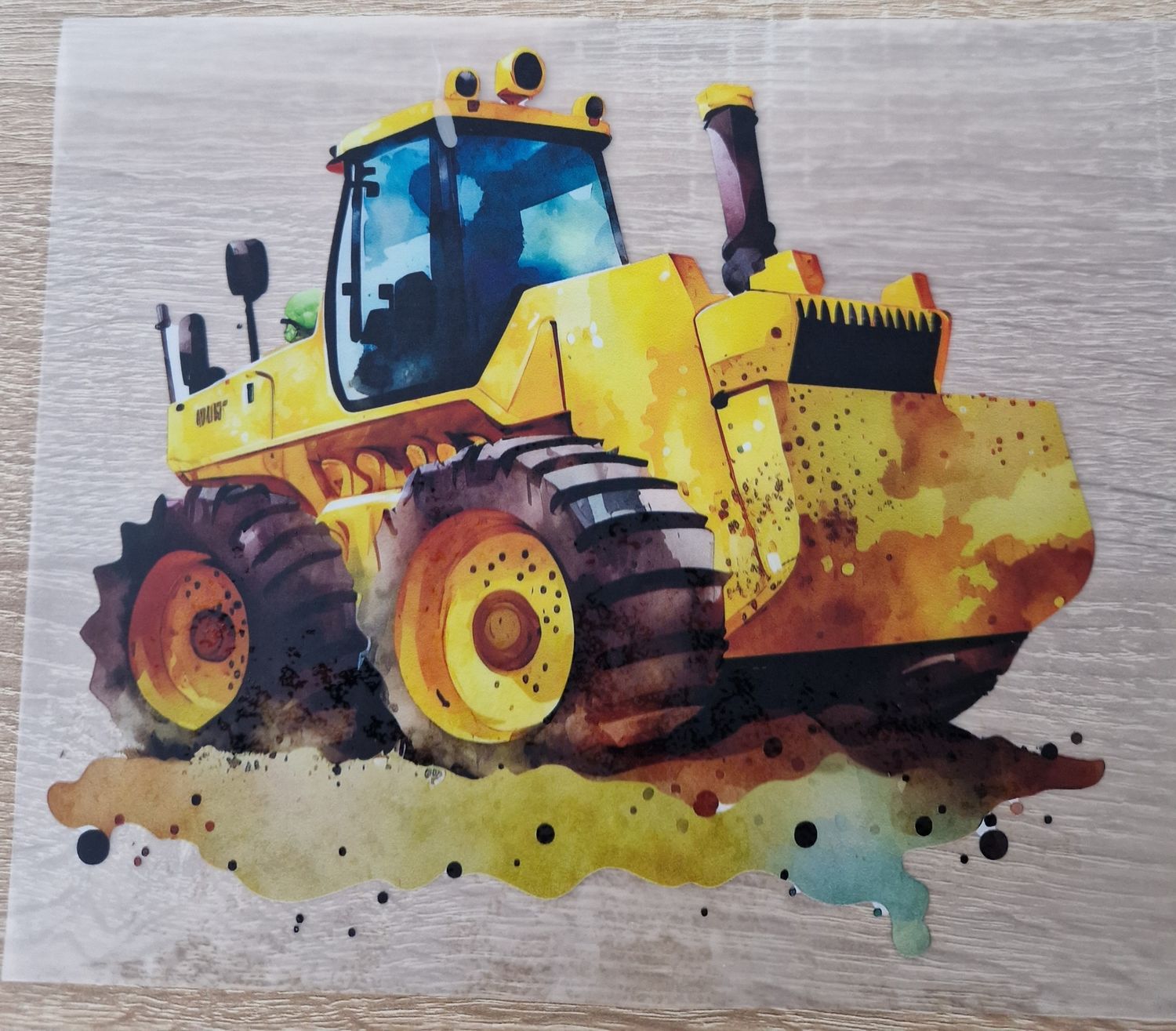 Bügelbild Baufahrzeug ca 22x22cm 