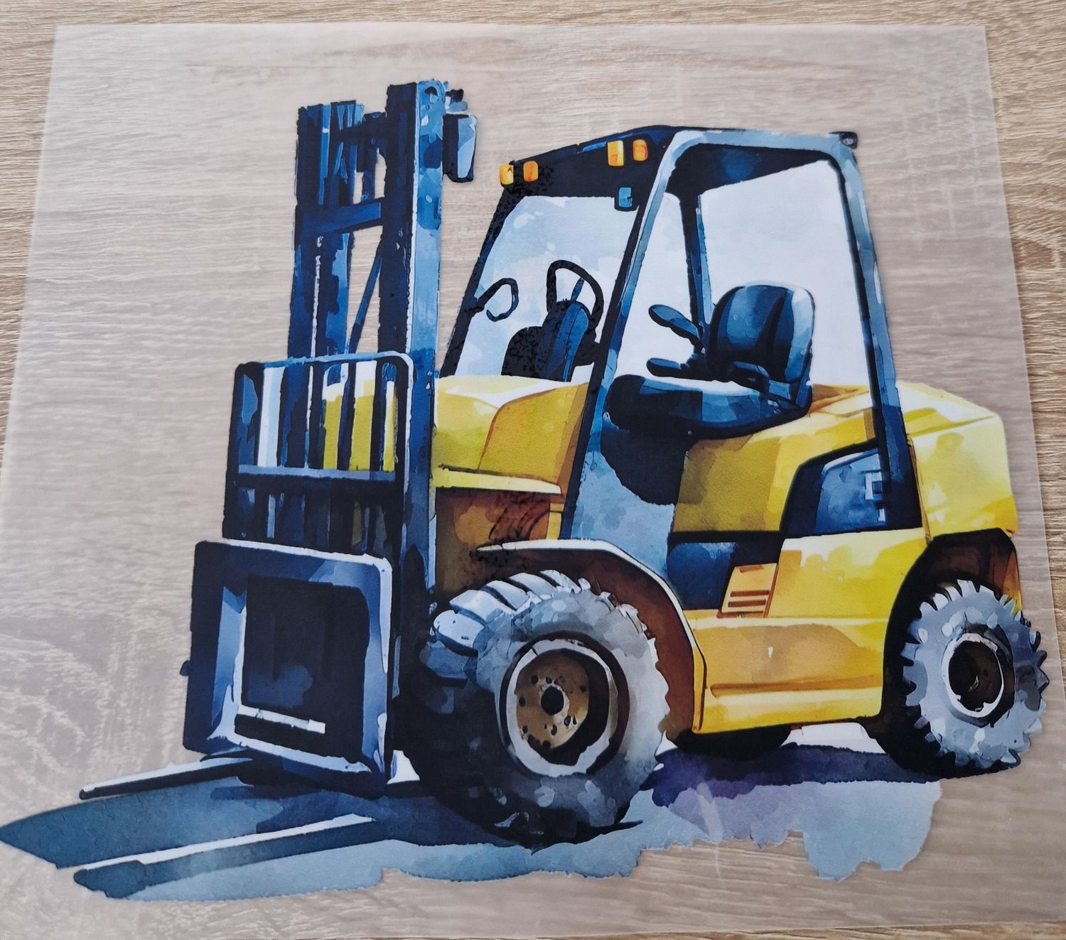 Bügelbild Baufahrzeug ca 22x22cm 