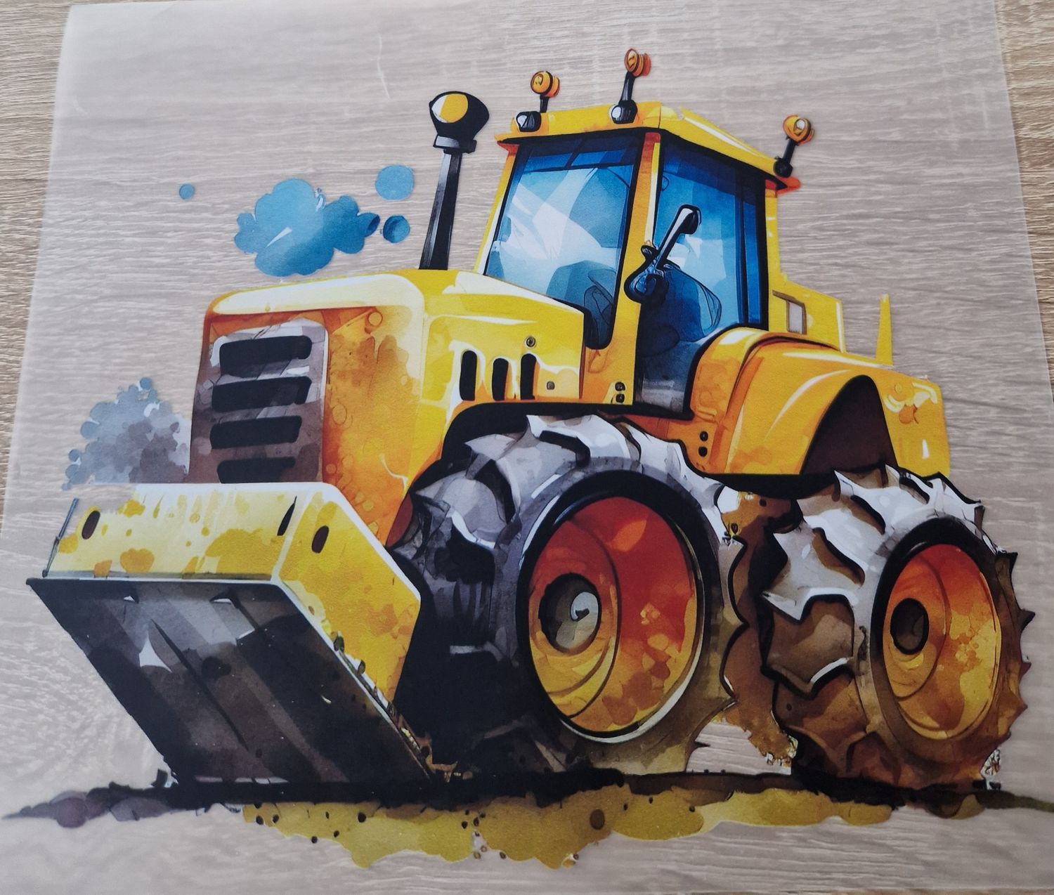 Bügelbild Baufahrzeug ca 22x22cm 