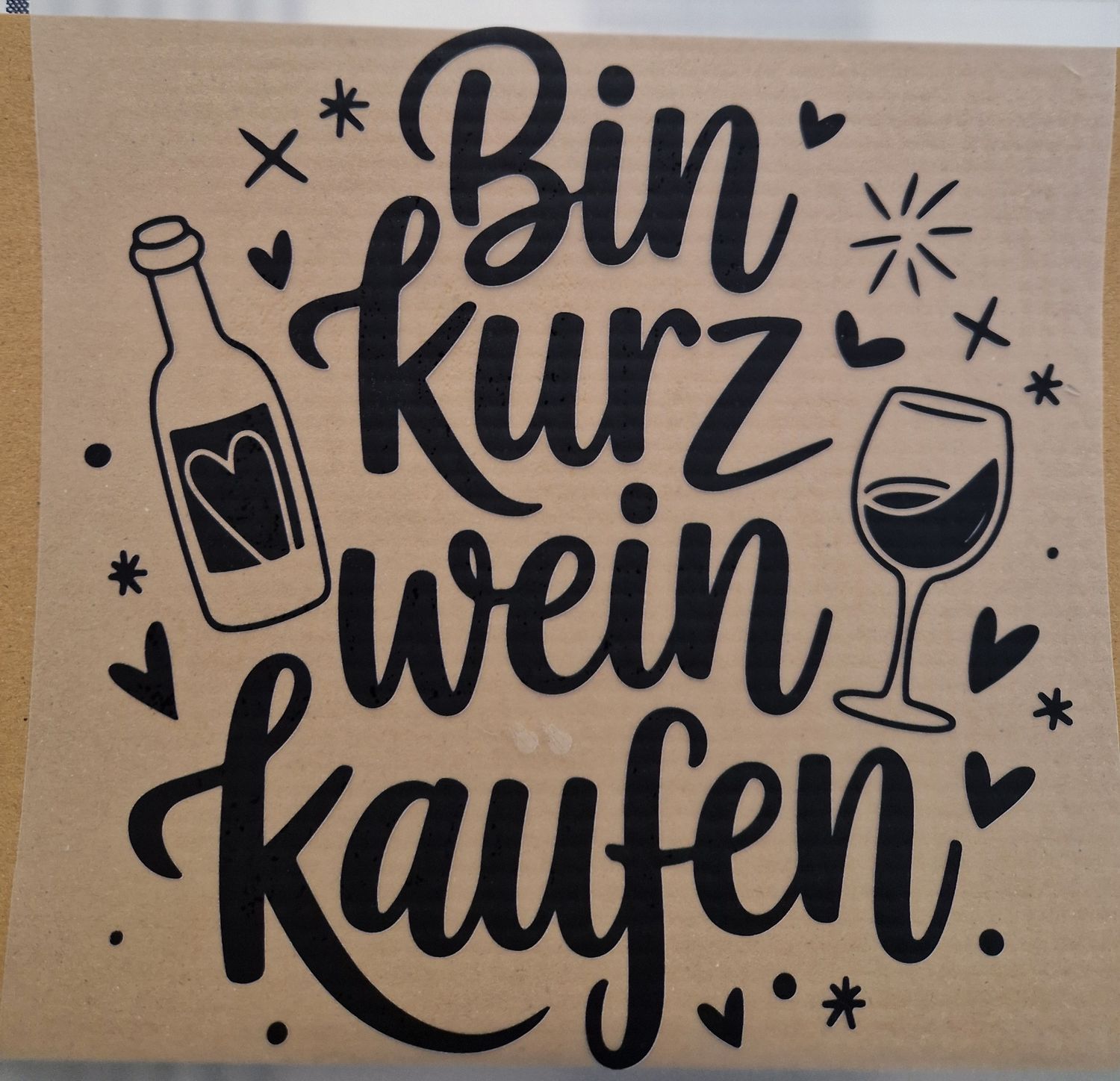 Bügelbild lustige Sprüche ca 23cm 