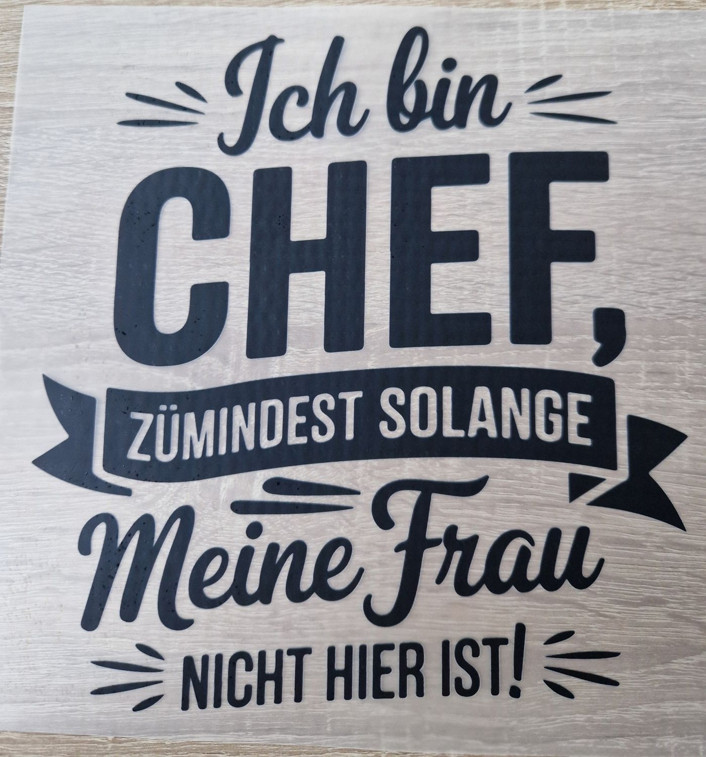 Bügelbild lustige Sprüche ca 23cm 