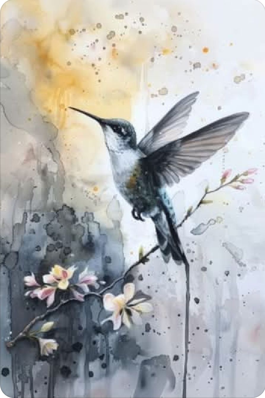 Sommersweat Kolibri Panele 60x80cm 