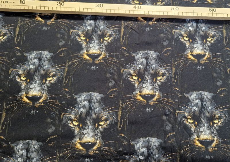 Sommersweat Panther 50cm x 180cm breit