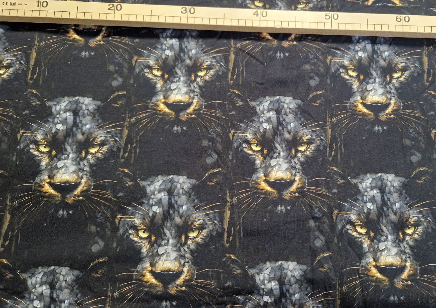 Sommersweat Panther 50cm x 180cm breit