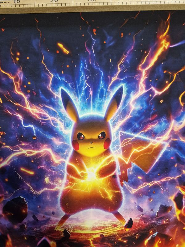 Sommersweat Pokemon Blitze 80cm x 180cm breit Sommersweat Pokemon Blitze 80cm x 180cm breit