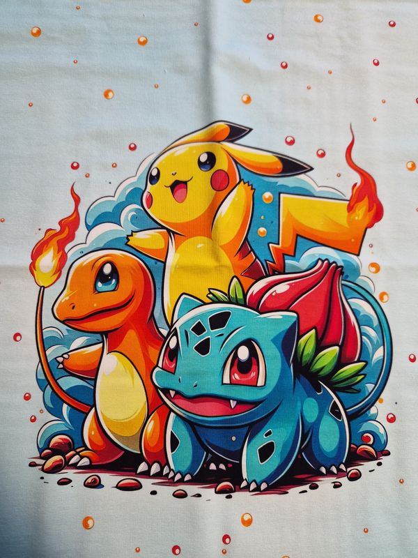 Sommersweat Pokemon hellblau Panele 60x80cm Sommersweat Pokemon hellblau Panele 60x80cm