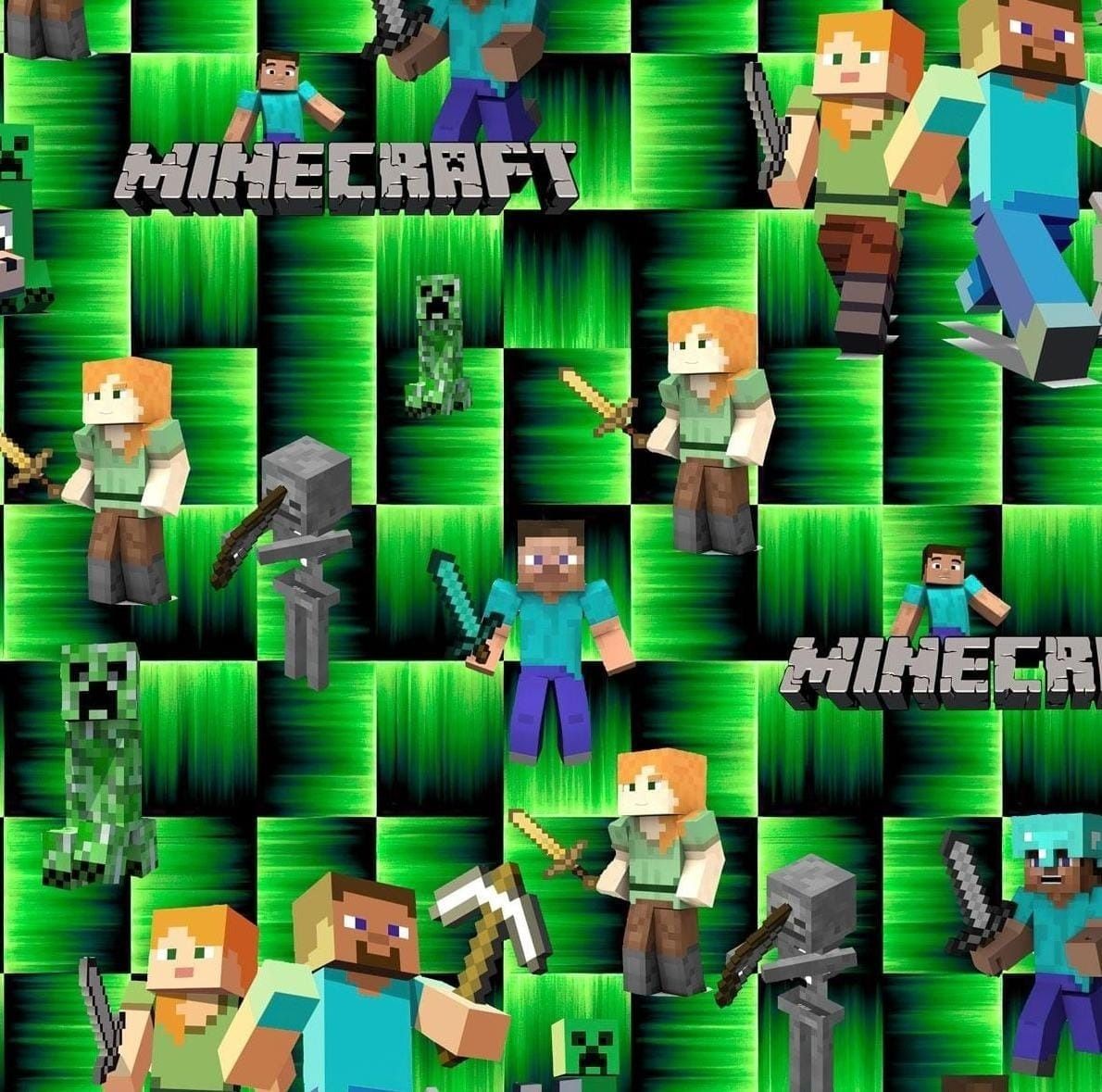 Sommersweat Minecraft 50cm x 180cm breit Lieferung Mitte Ende Juli