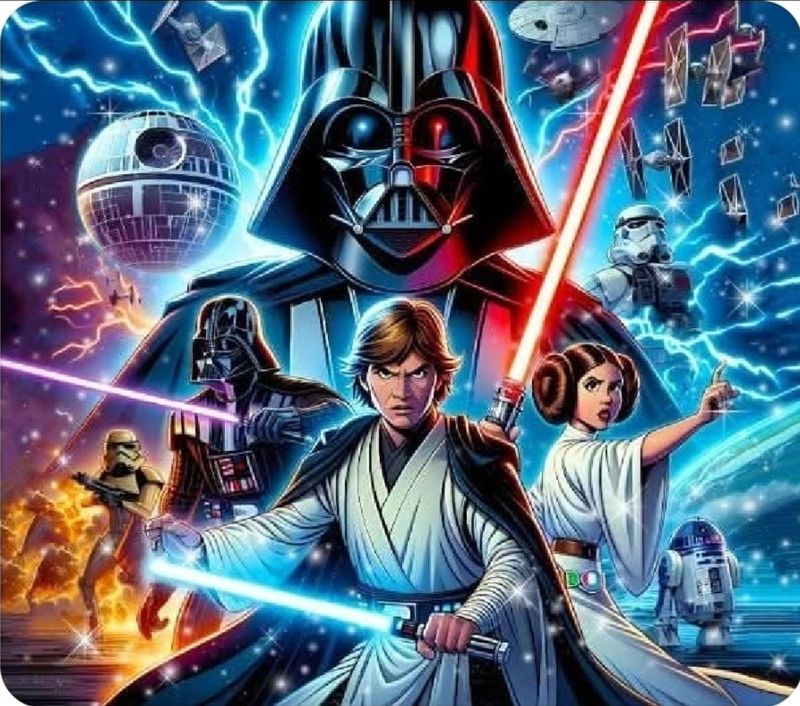 Sommersweat Star Wars Panele 40x40cm Sommersweat Star Wars Panele 40x40cm