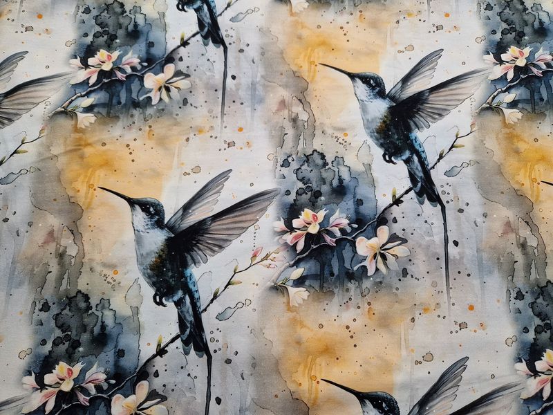 Sommersweat Kolibri 50cm x 180cm Sommersweat Kolibri 50cm x 180cm