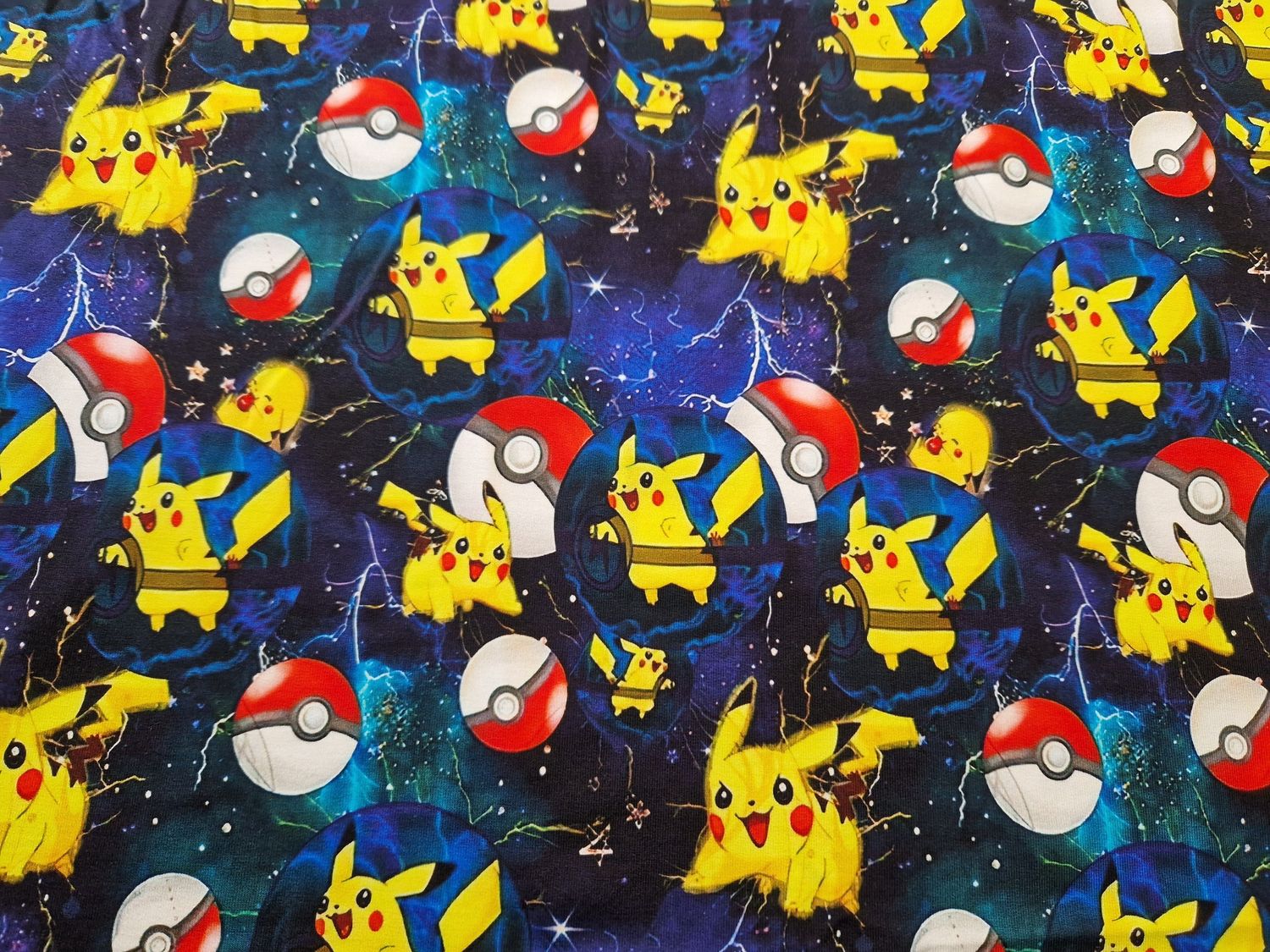 Sommersweat Pokemon Pikatchu 50cm x 180cm breit