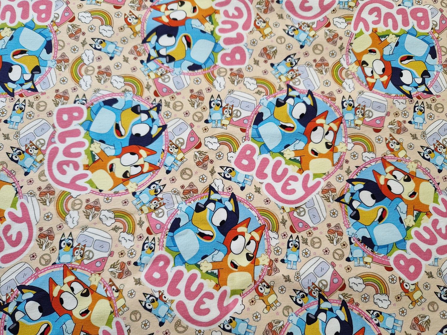 Sommersweat Bluey 50cm x 180cm breit