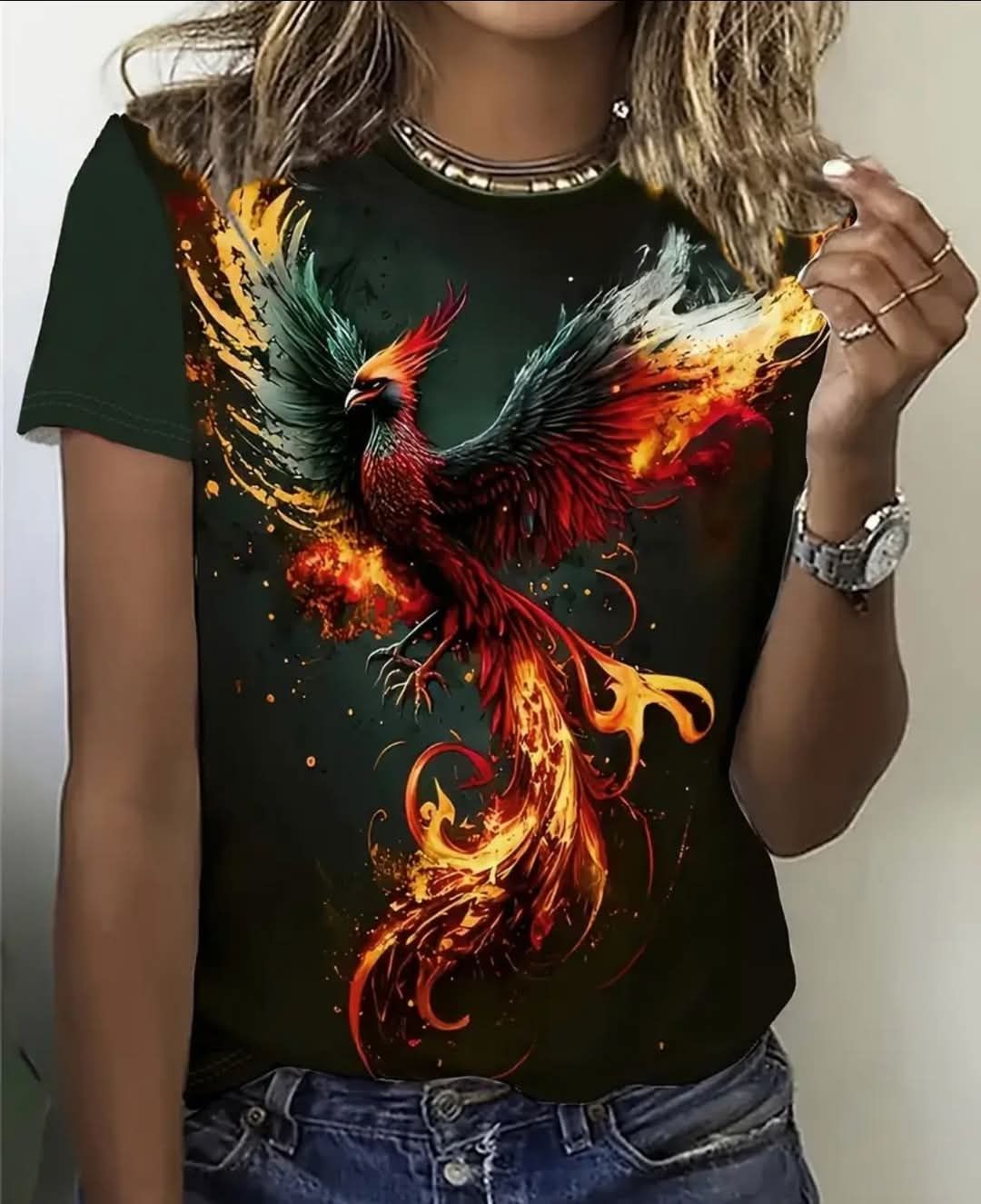 Sommersweat Feuervogel Panele 80x180cm