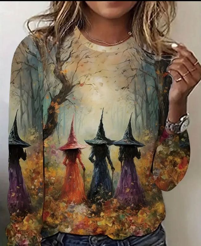 Sommersweat 3 Hexen Panele 80x180cm Lieferung Anfang Oktober 