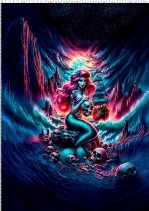 Sommersweat Meerjungfrau Panele 80x180cm Sommersweat Meerjungfrau Panele 80x180cm