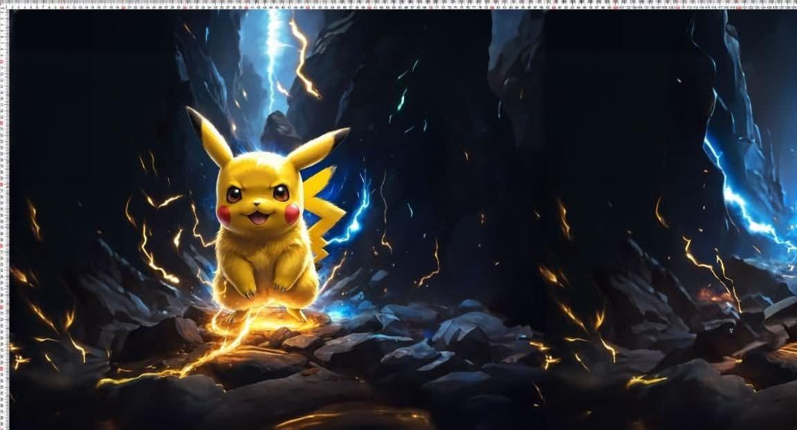 Sommersweat Pokemon Pikatschu Panele 75x180cm