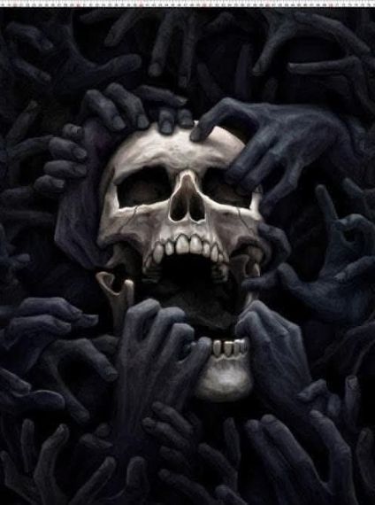 Sommersweat Skulls Totenkopf Panele 80x180cm Sommersweat Skulls Totenkopf Panele 80x180cm