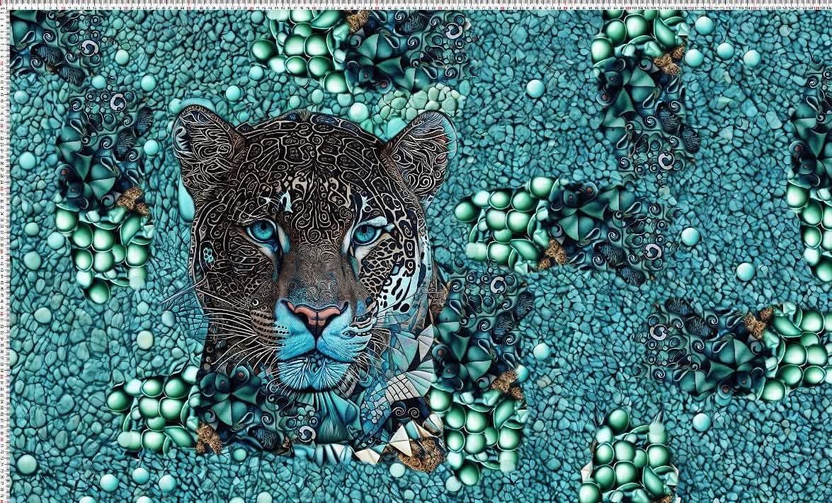 Jersey Raubkatze Panele 75x180cm 