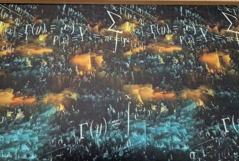 French-Terry Chemie Moleküle 50cm x 160cm breit - neue Qualität