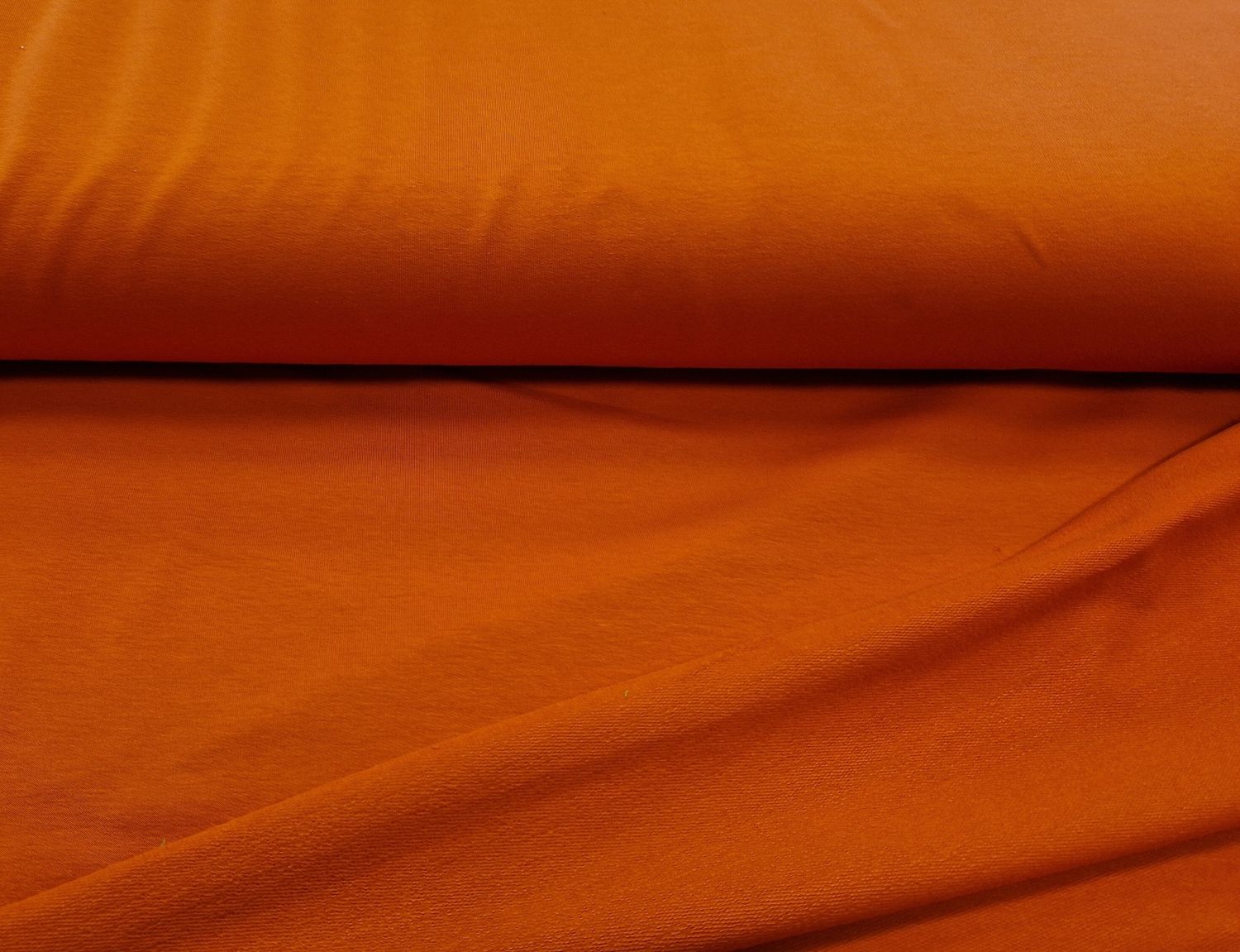 Sommersweat angeraut uni Cinnamon 48cm x 180cm breit