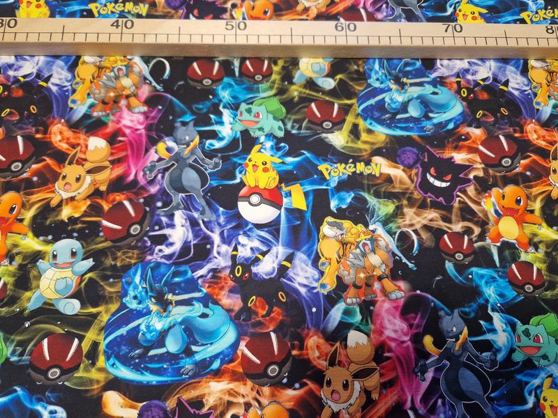 Sommersweat Pokemon Galaxie bunt 46cm x 180cm breit Sommersweat Pokemon Galaxie bunt 46cm x 180cm breit