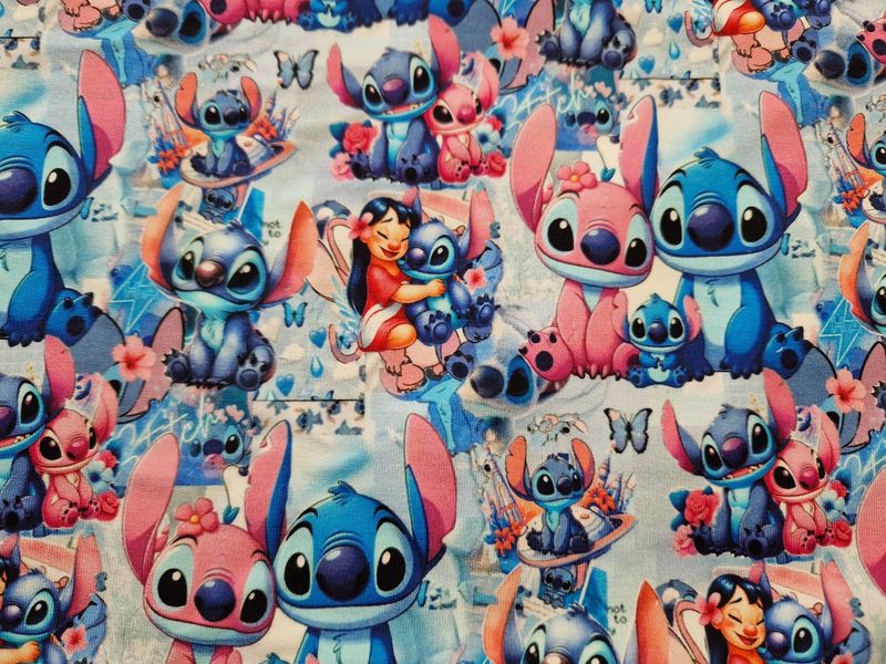 Sommersweat Stitch und Lilo 50cm x 180cm breit Sommersweat Stitch und Lilo 50cm x 180cm breit