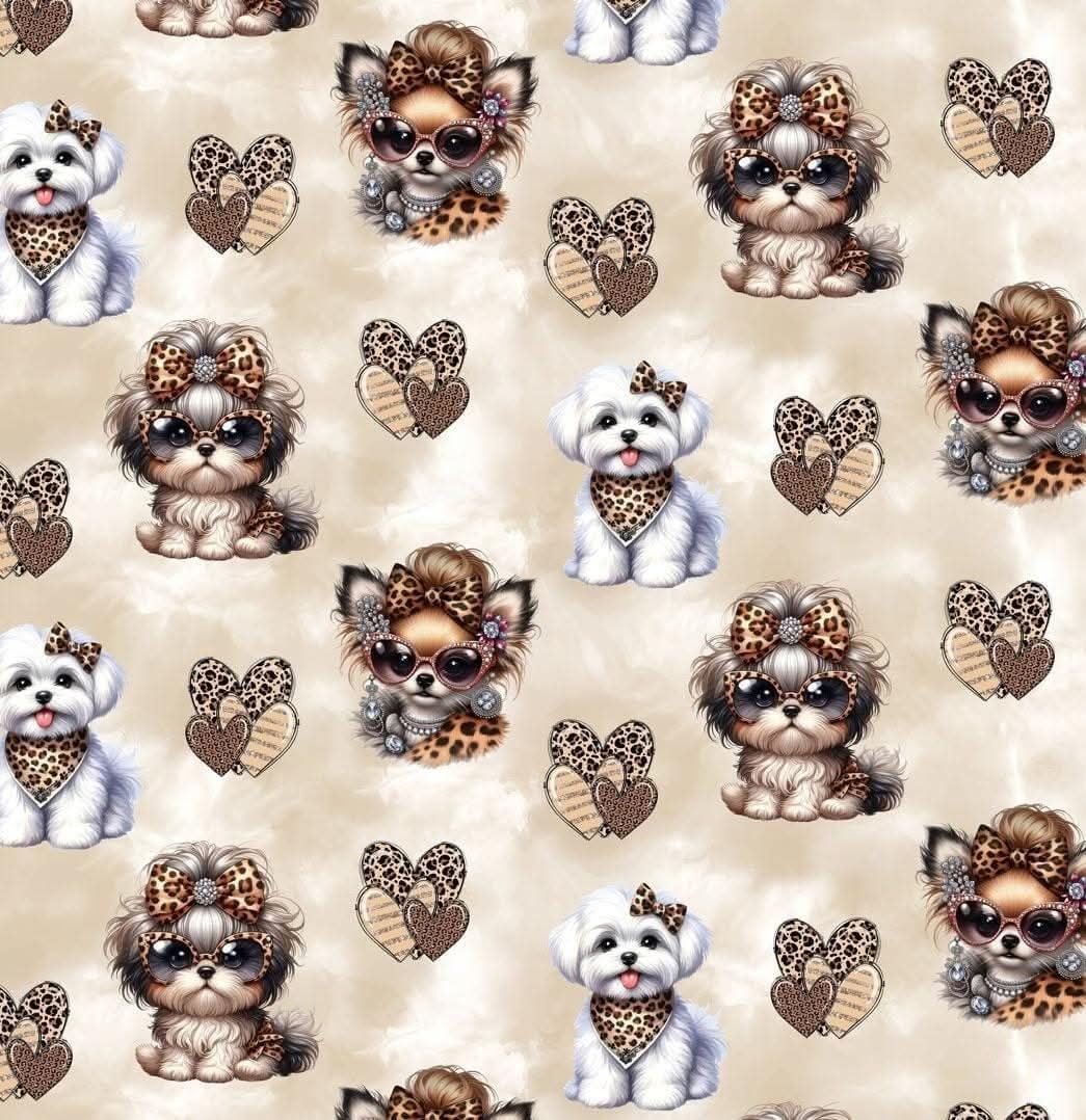 Sommersweat Hunde 50cm x 180cm breit 