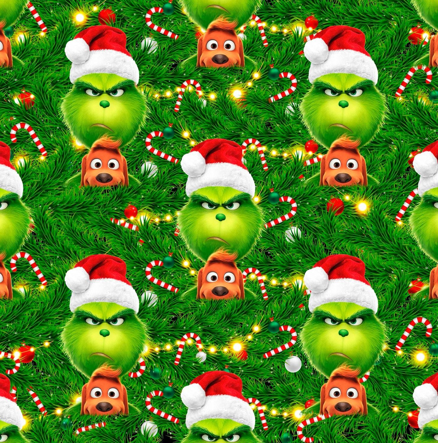 Sommersweat Grinch 50cm x 180cm breit Lieferung Anfang November