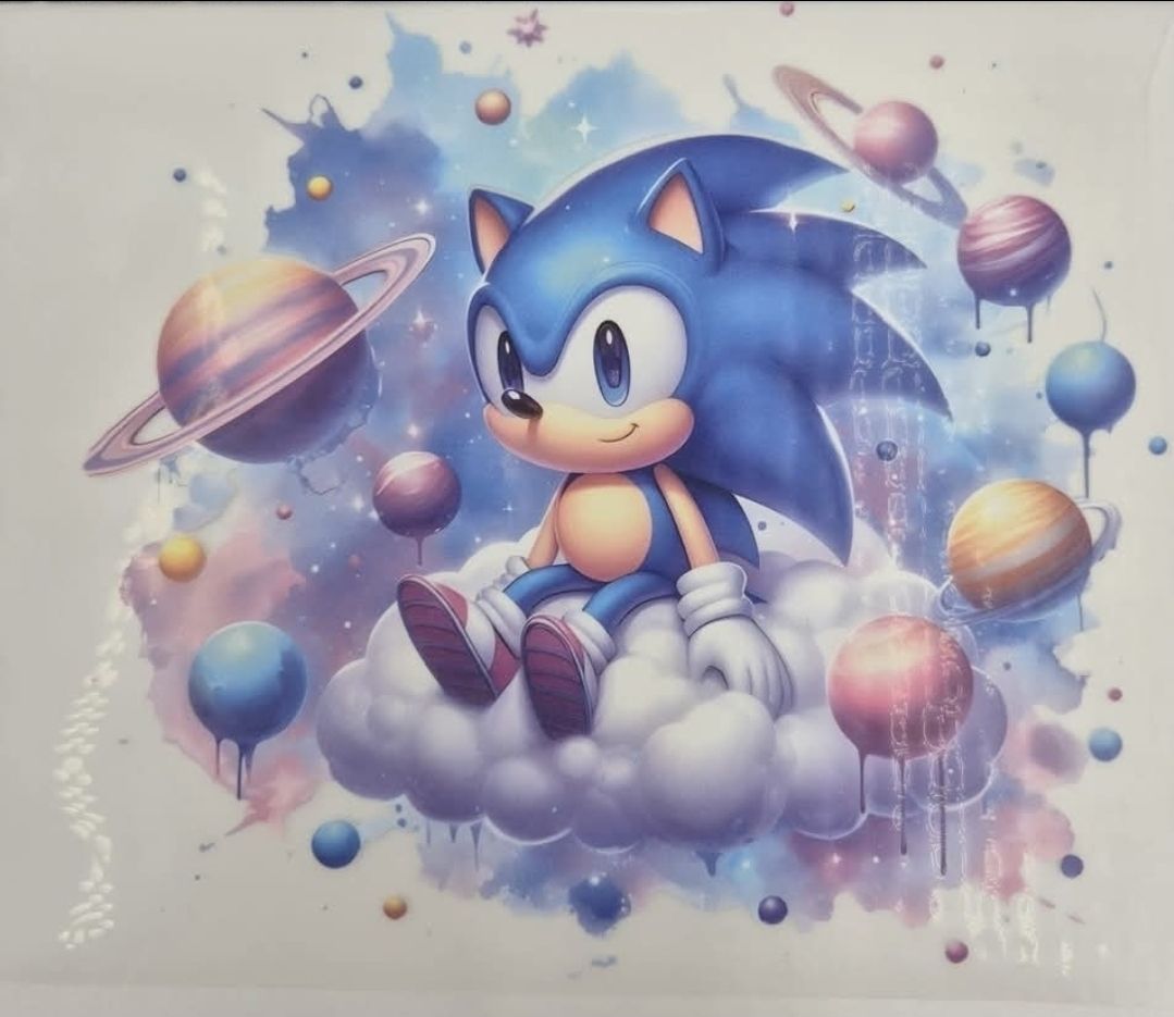 Bügelbild Sonic 10x10cm Lieferung Anfang Oktober 