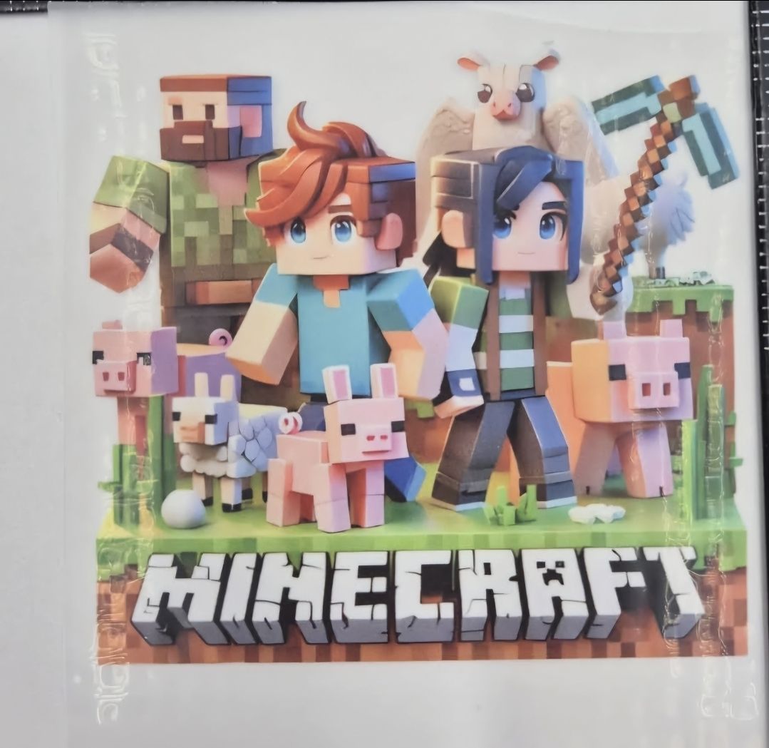 Bügelbild Minecraft 10x10cm Lieferung Anfang Oktober 