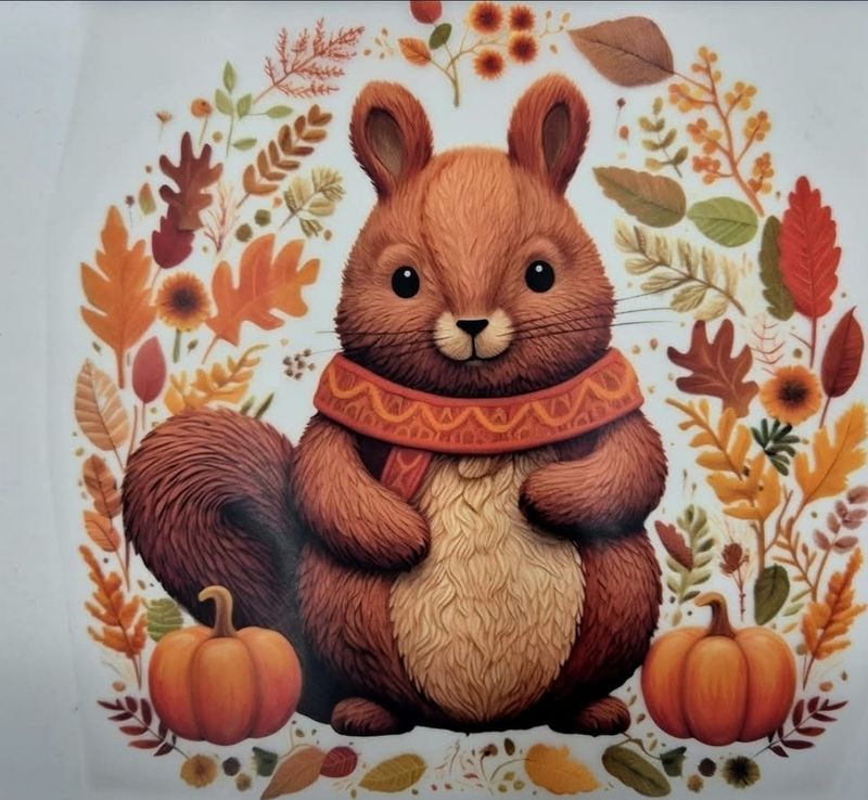 Bügelbild Eichhörnchen 10x10cm 